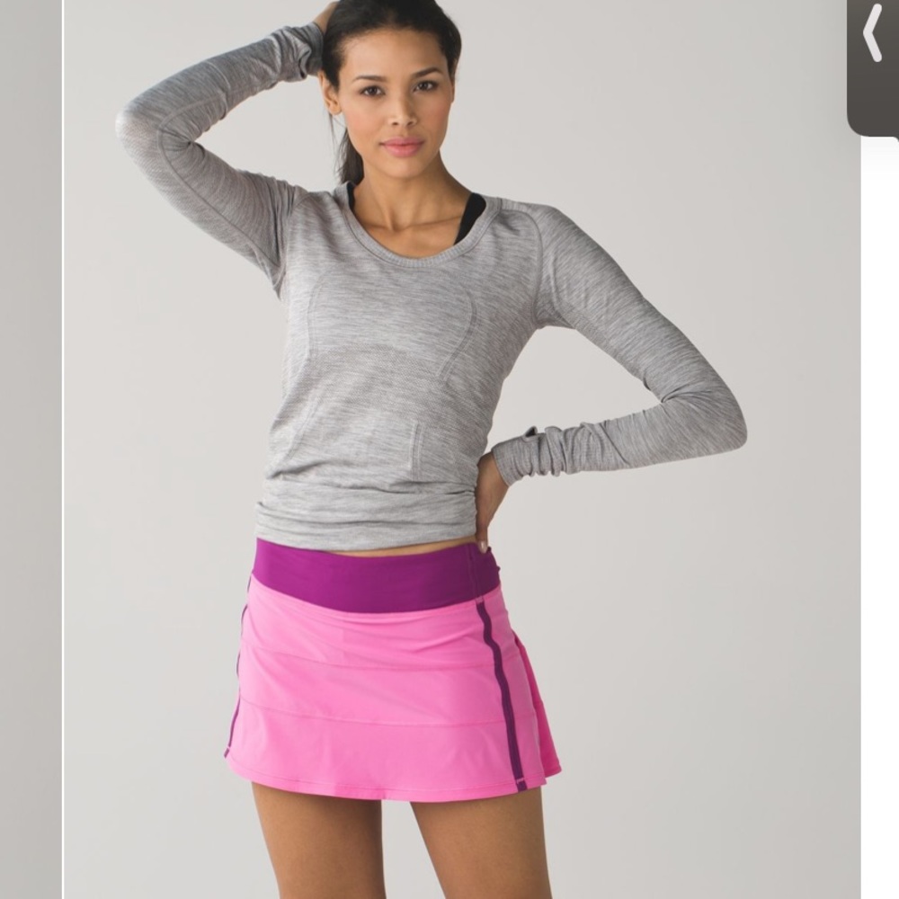 Lululemon Pink Pace Rival Skirt
